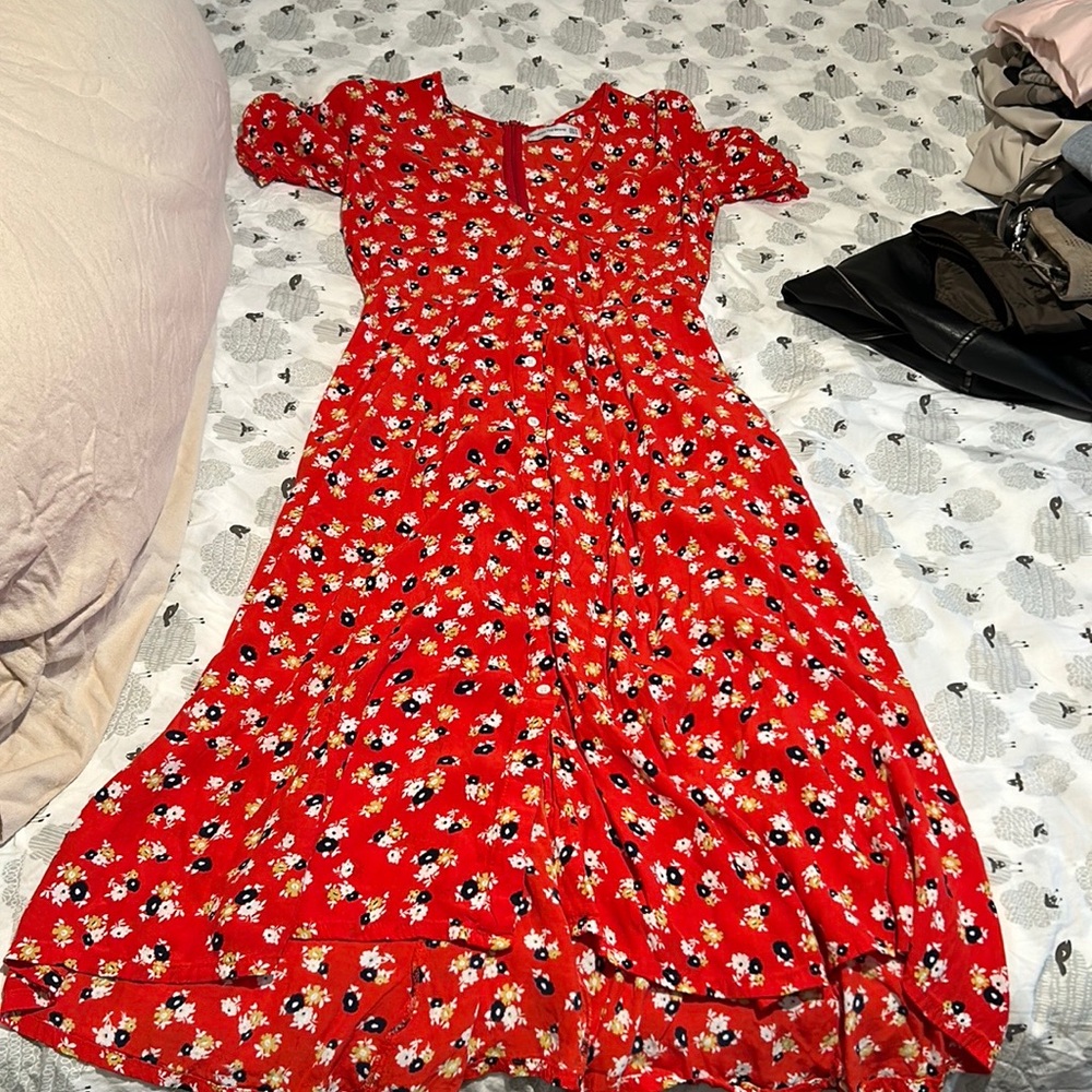 Red Floral Dress